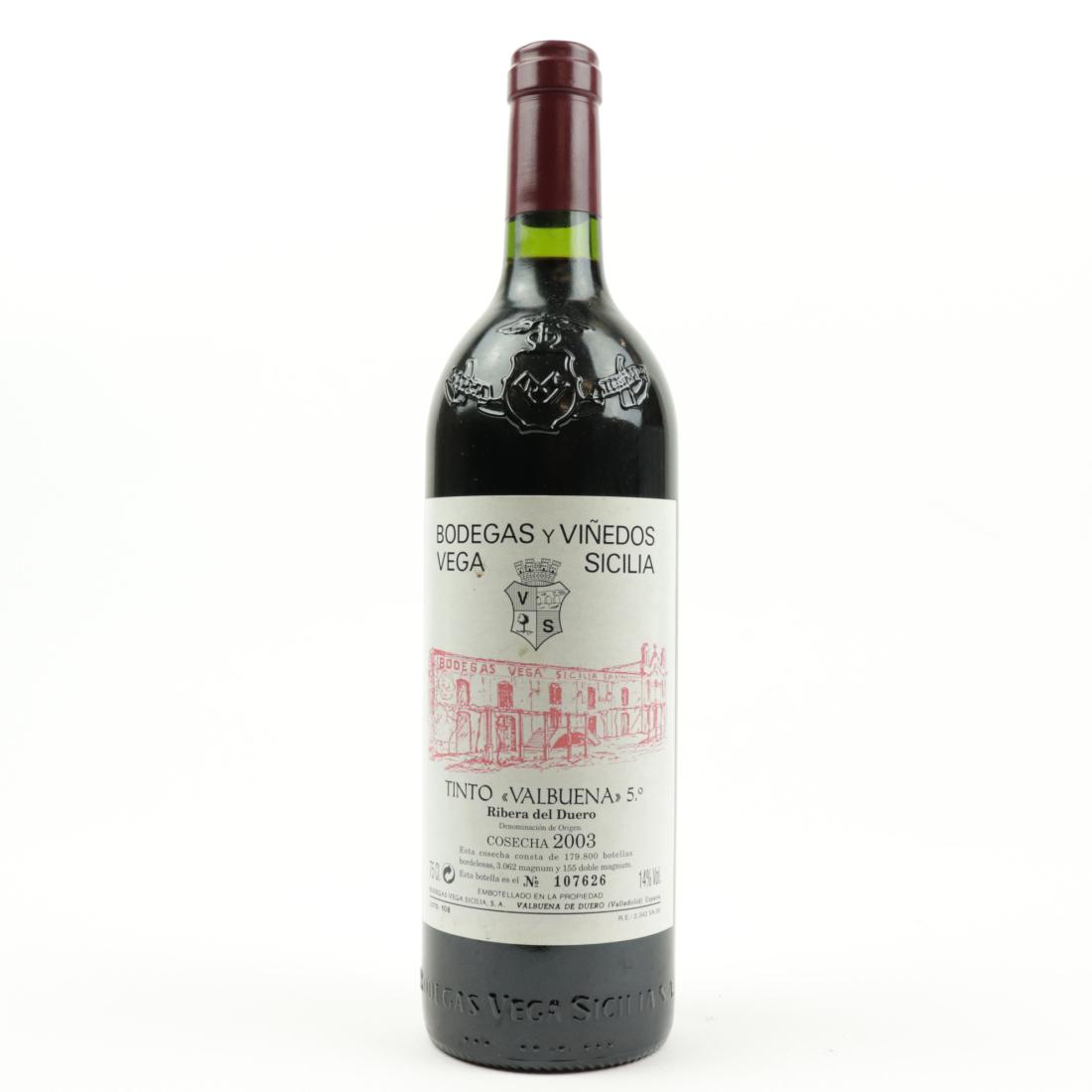 Image for Vega Sicilia Valbuena 5 Ano 2003 Ribera Del Duero