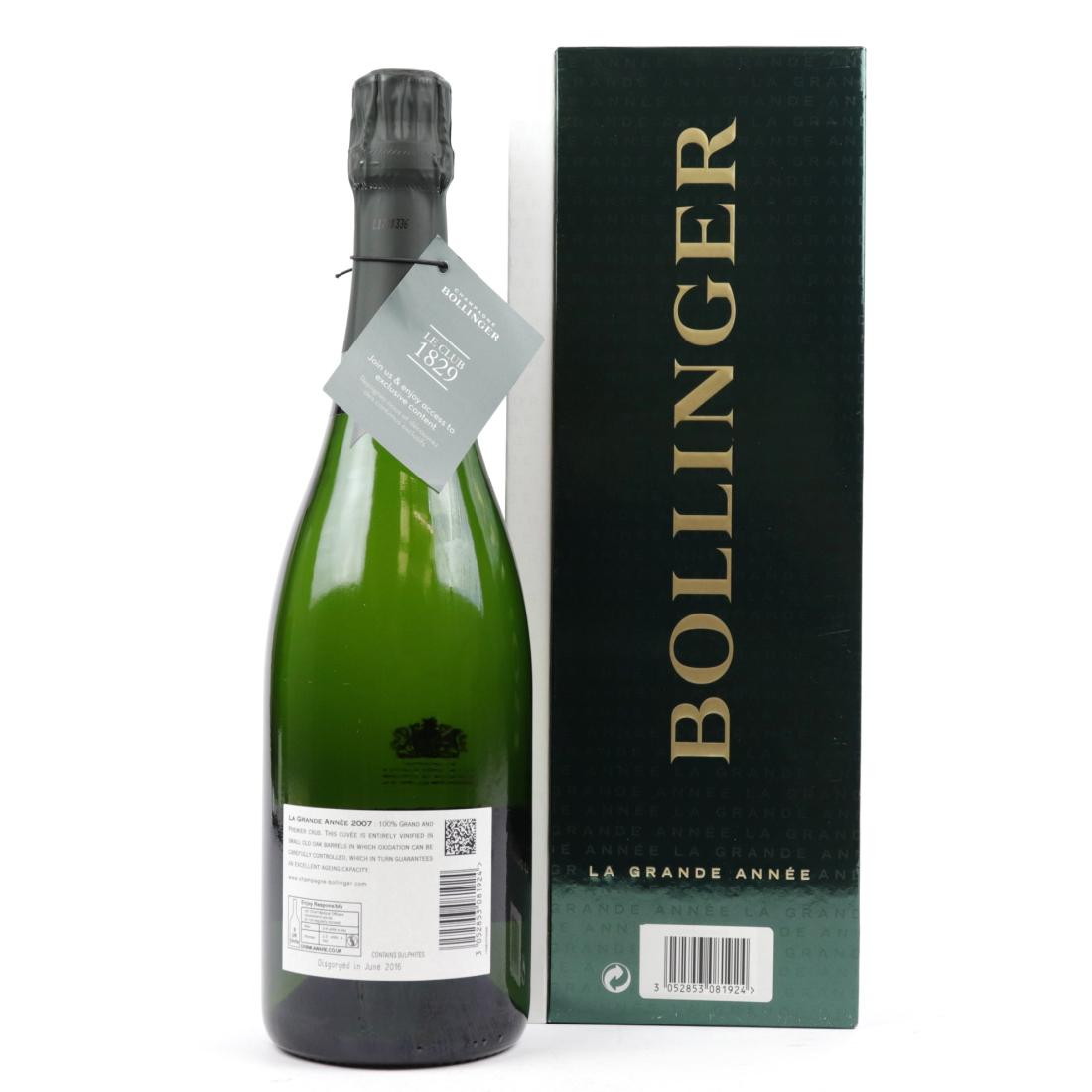 Image for Bollinger Grande Annee Brut 2007 Vintage Champagne