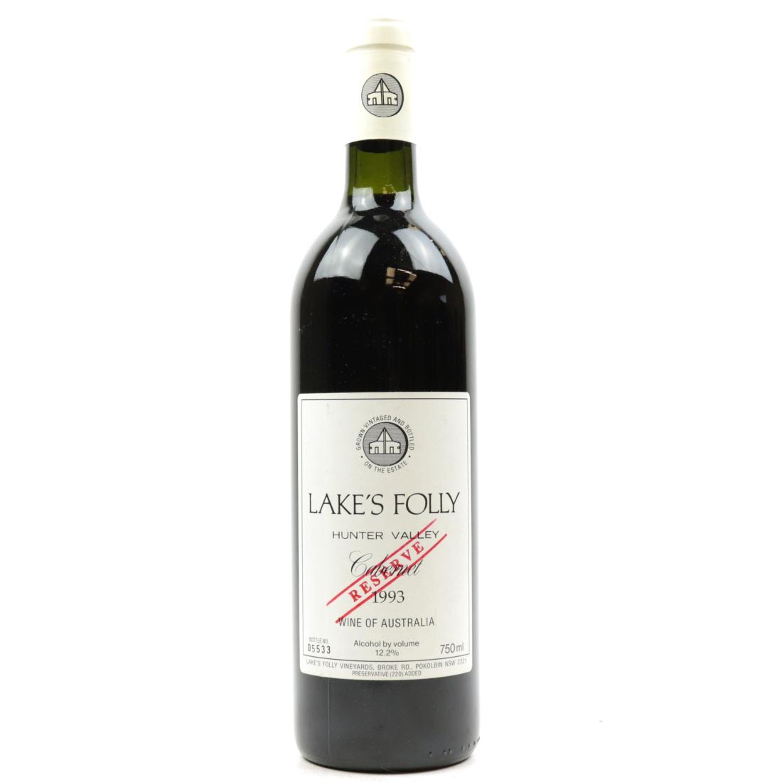 Image for Lake's Folly Cabernet Reserve 1993 Hunter Valley