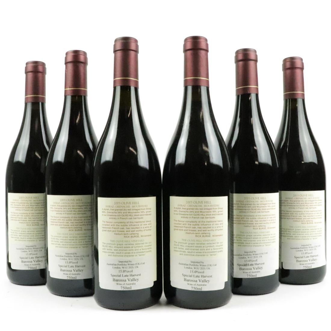 Image for Burge Family Olive Hill Shiraz Grenache Mourvedre 2003 Barossa