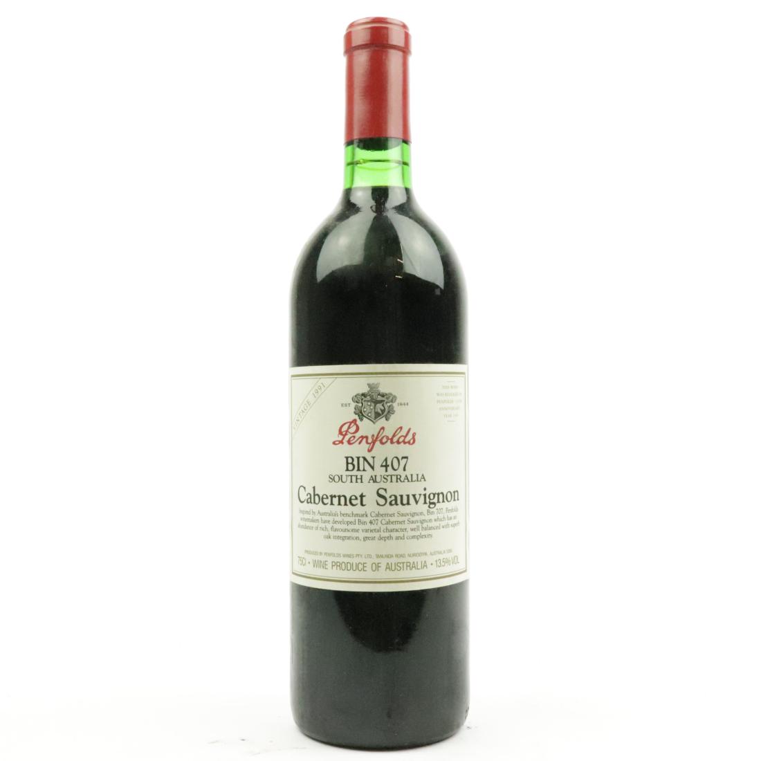 Image for Penfolds Bin 407 Cabernet Sauvignon 1991